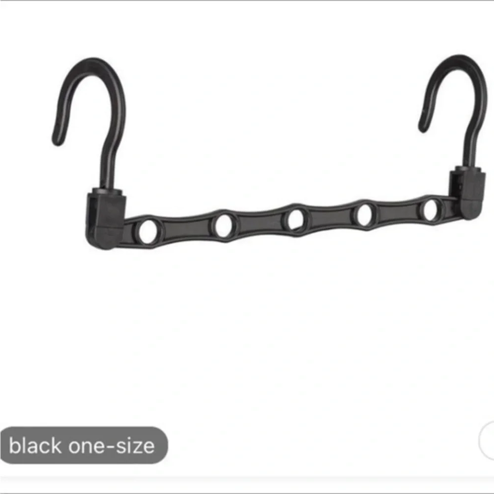 THE ULTIMATE SPACE SAVER: Wonder Hanger Max. Set includes 5 black Wonder Hangers